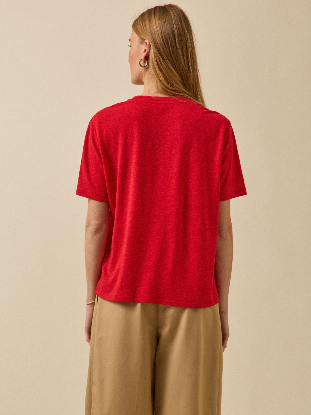 T-shirt lin et viscose femme