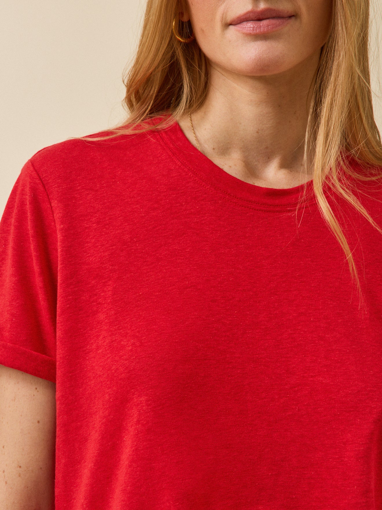 T-shirt lin et viscose femme