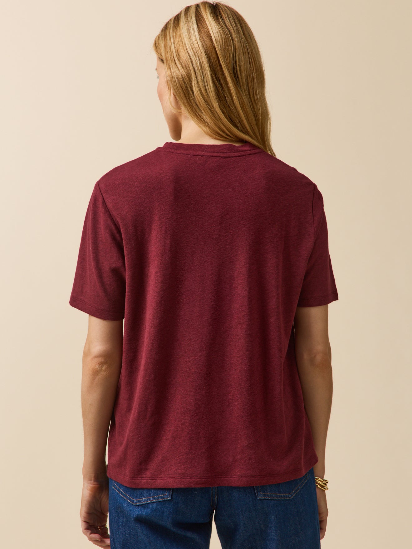 T-shirt lin et viscose femme