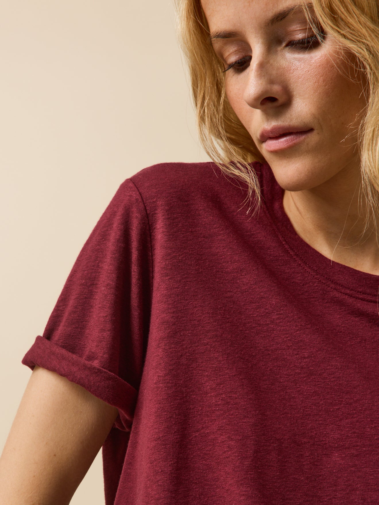 T-shirt lin et viscose femme