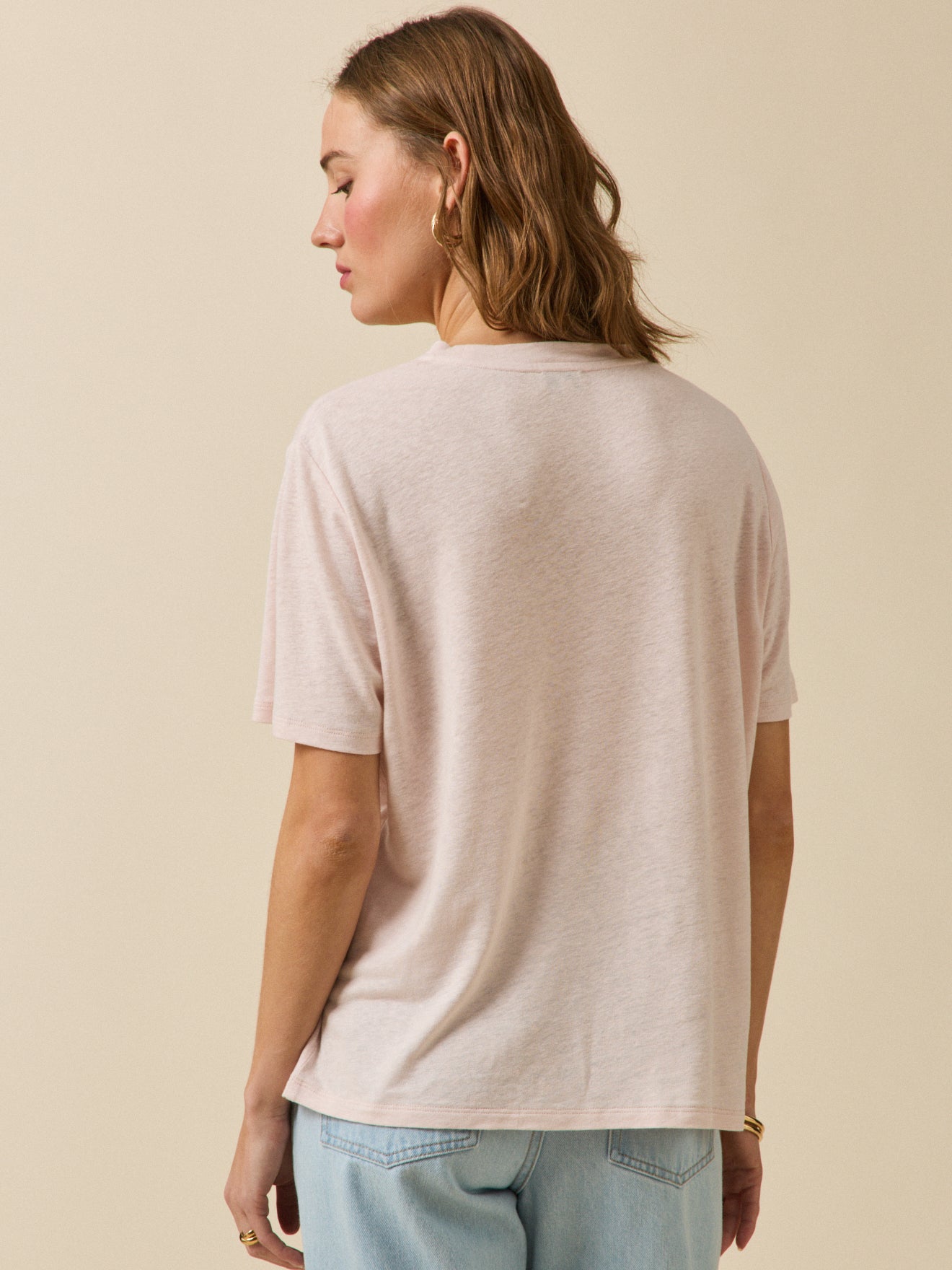 Women's linen and viscose T-shirt