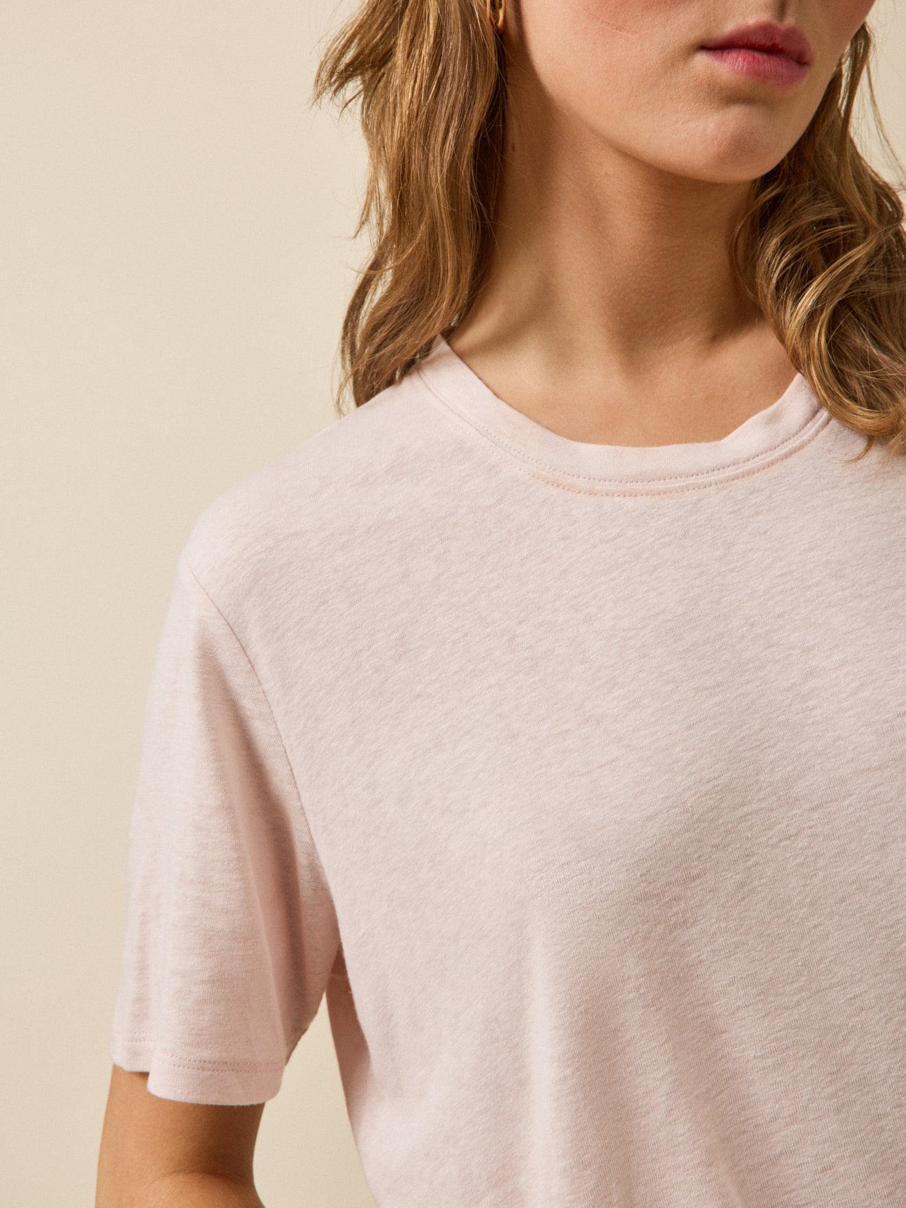 Women's linen and viscose T-shirt