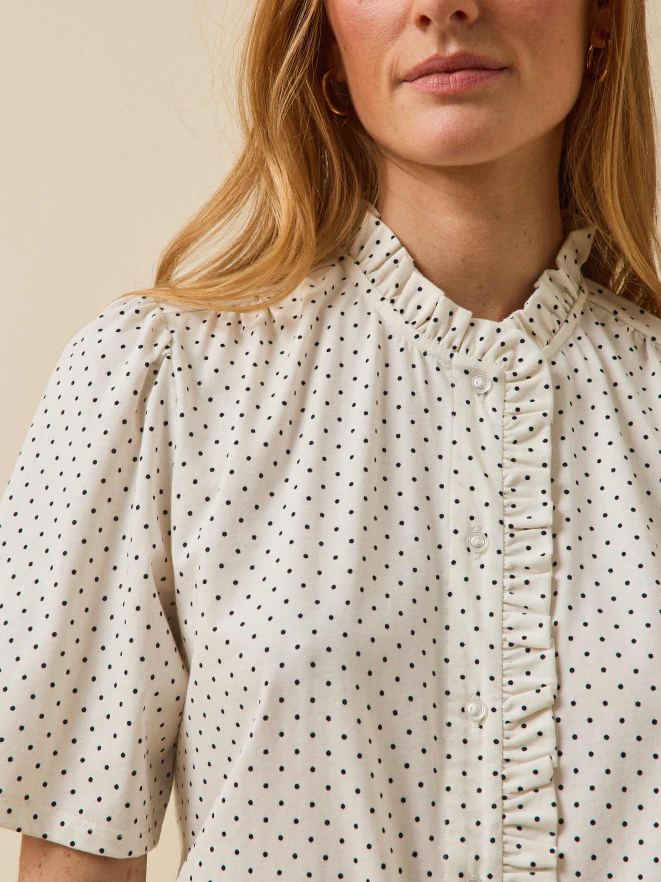 Women's dot print organic cotton T-shirt