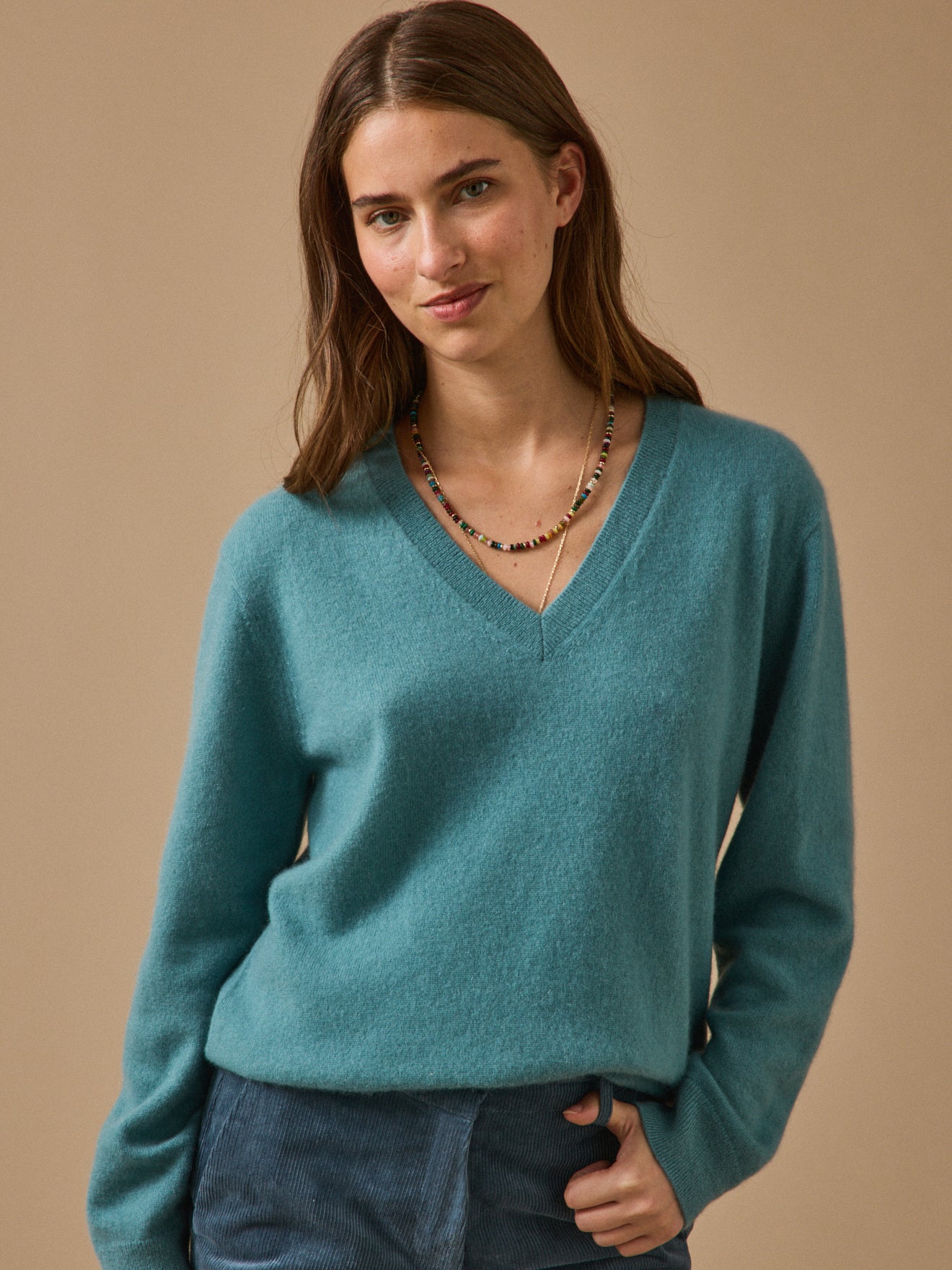 Women's V-neck sweater - The Cashmere Collection