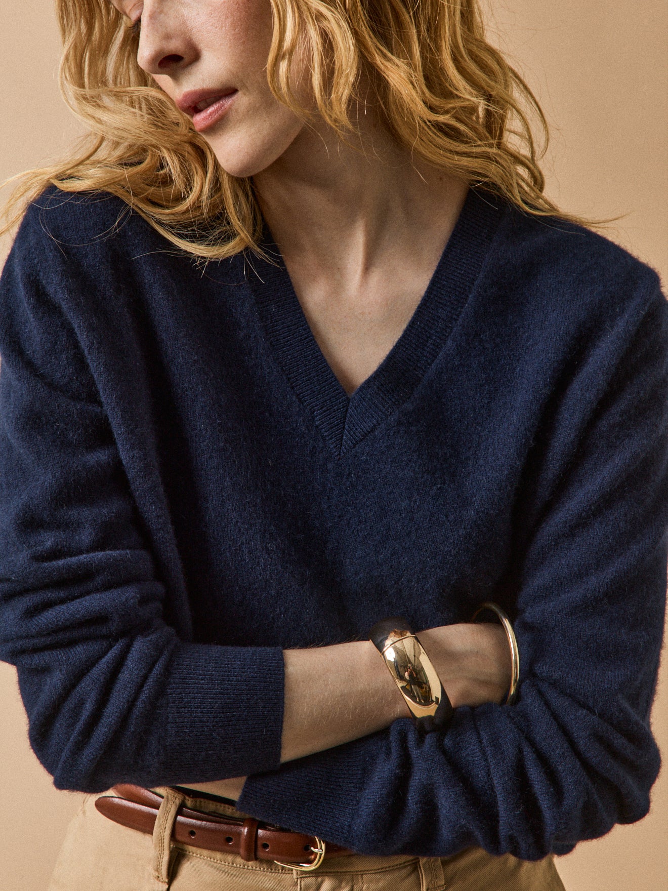 Women's V-neck sweater - The Cashmere Collection