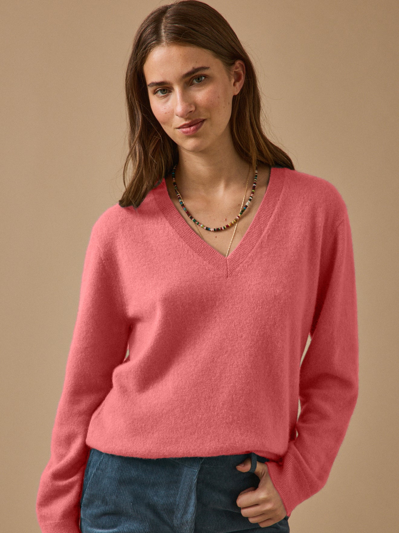 Women's V-neck sweater - The Cashmere Collection