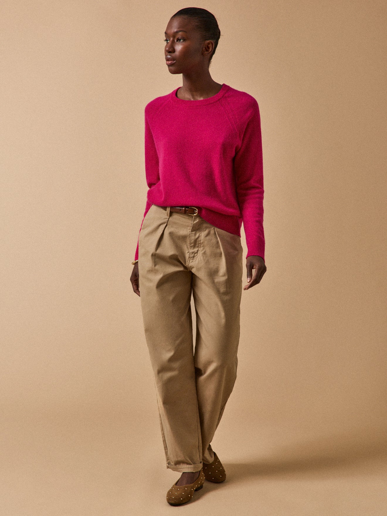 Women's sweater with round neckline - The Cashmere Collection