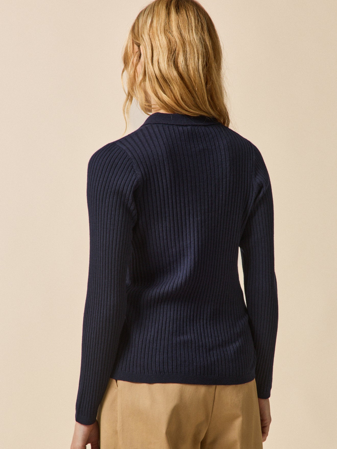 Women's RWS* sweater with polo shirt collar