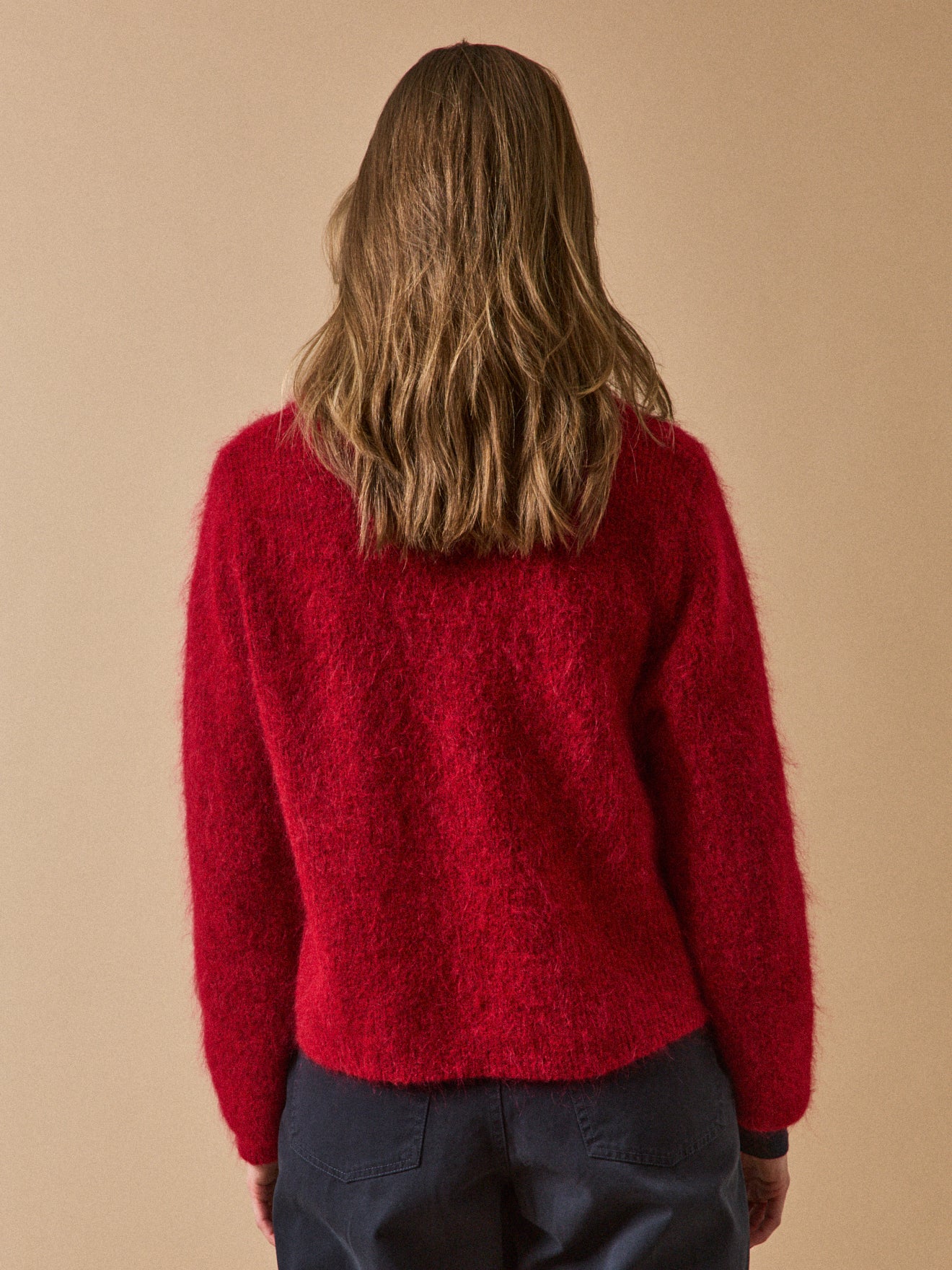 Women's wool and mohair cardigan