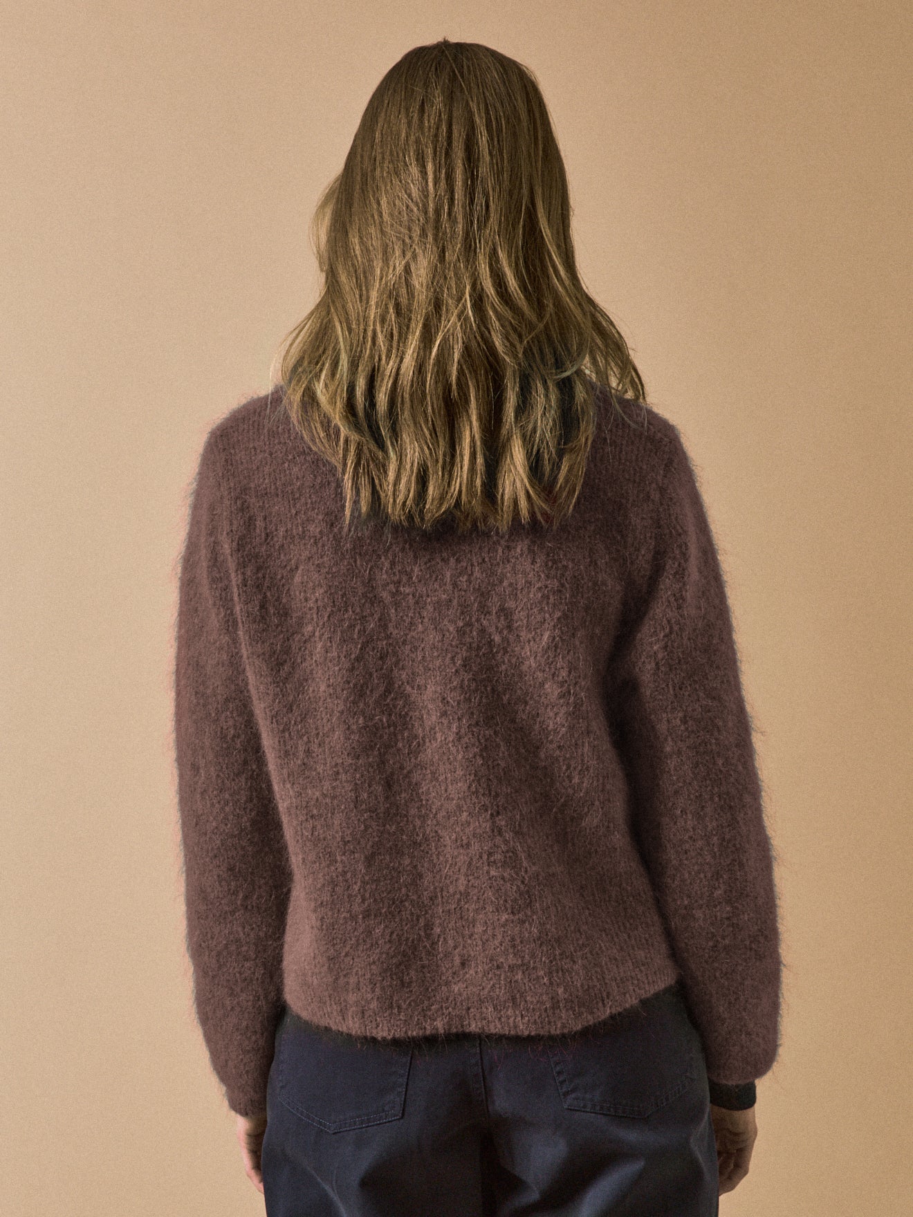 Women's wool and mohair cardigan