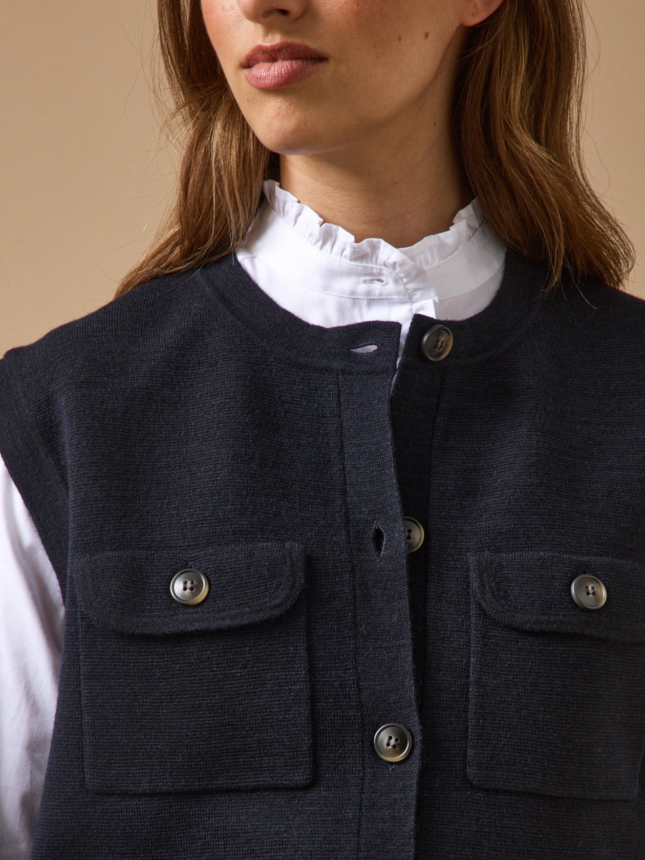 Gilet sans manches maille milano femme
