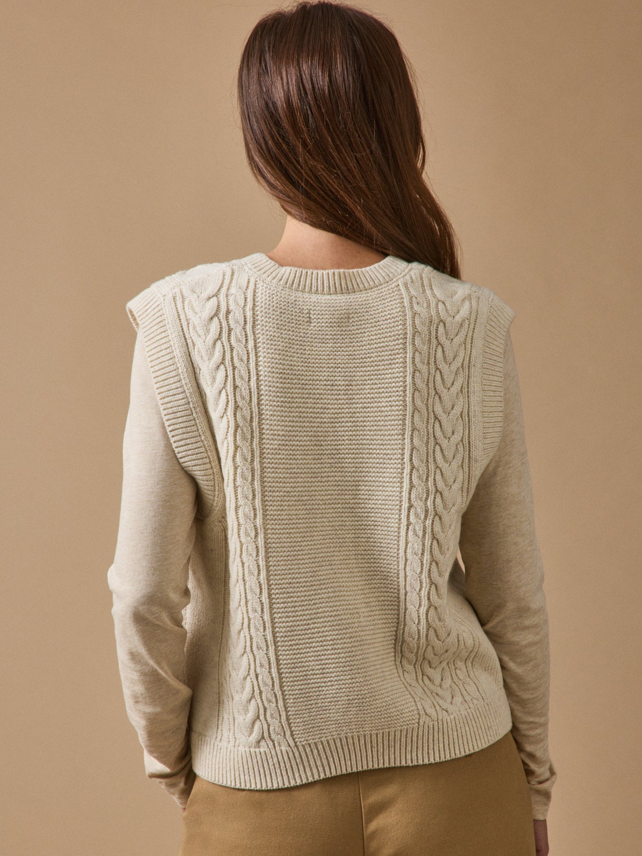 Women's RWS* wool sleeveless cardigan