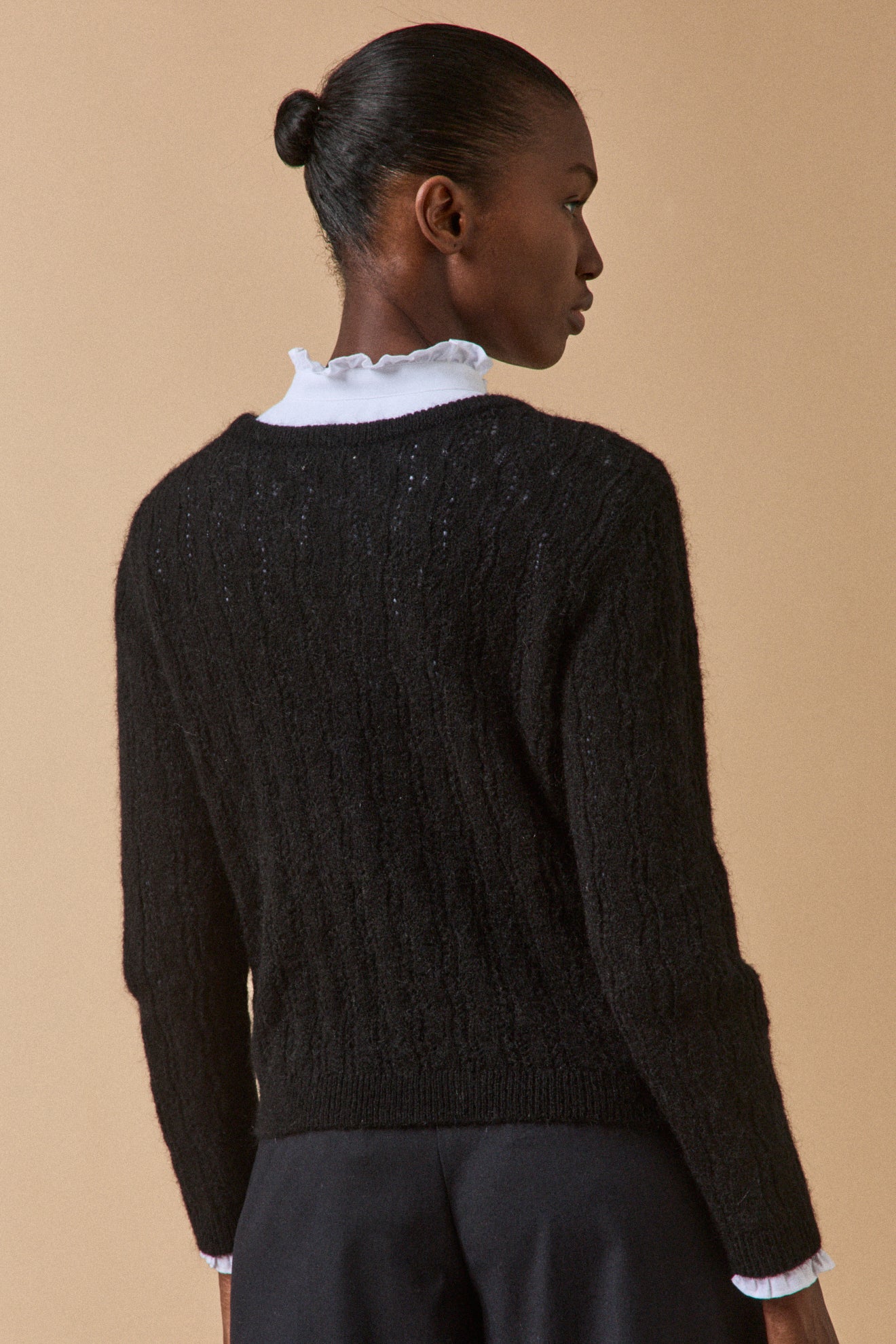 Women's kid mohair blend reversible cardigan