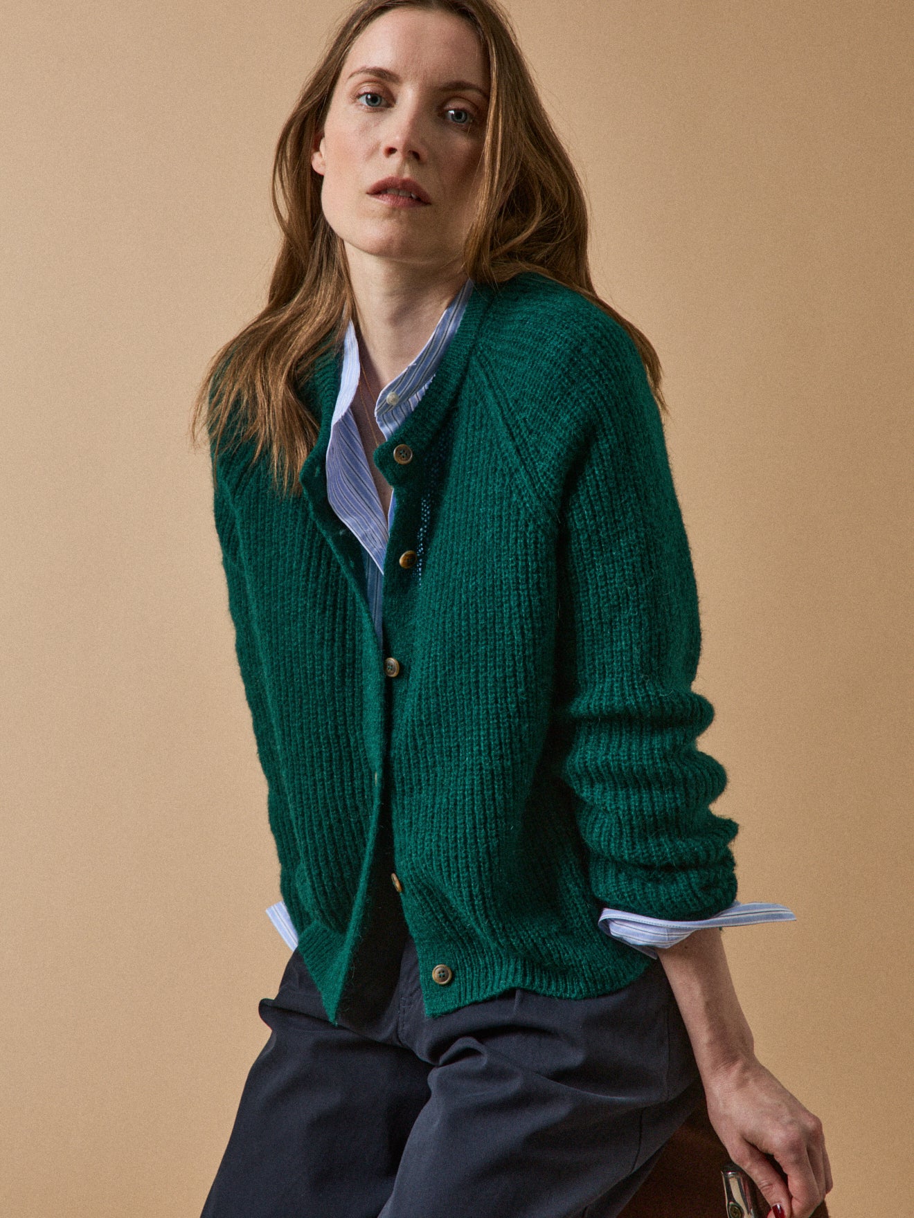 Gilet femme avec laine, alpaga et mohair