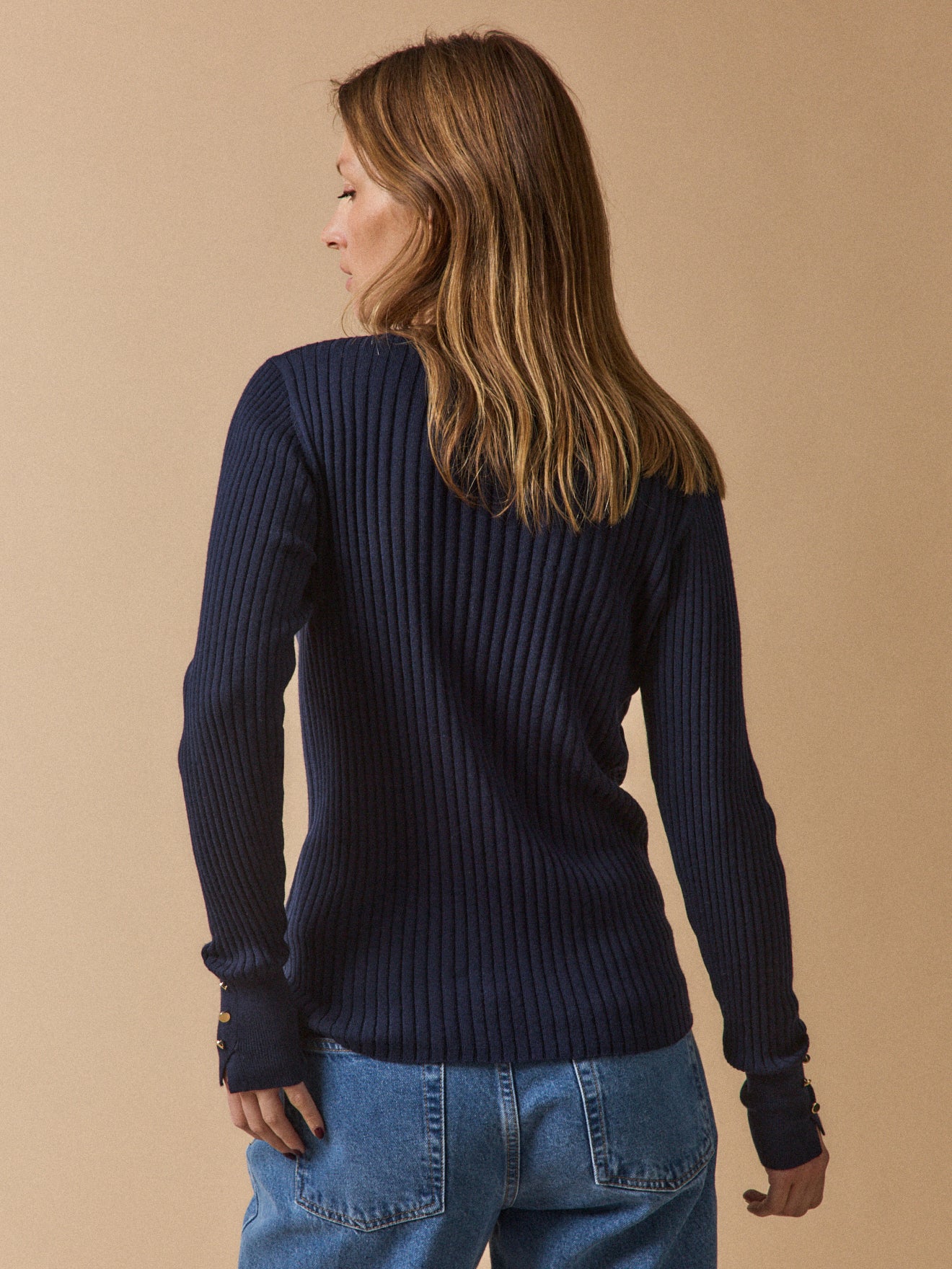 Pull chaussette maille côtelée femme laine RWS*