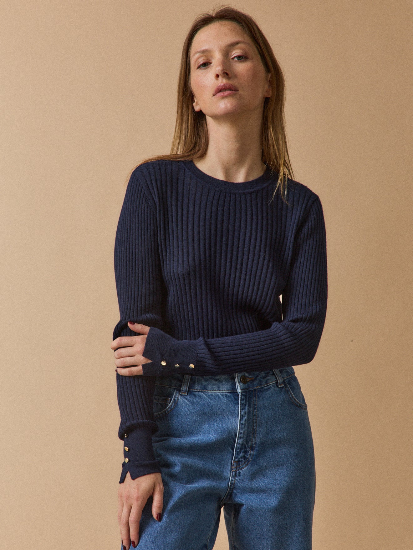 Pull chaussette maille côtelée femme laine RWS*