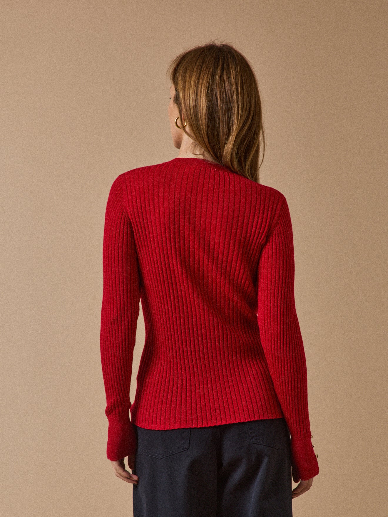 Pull chaussette maille côtelée femme laine RWS*