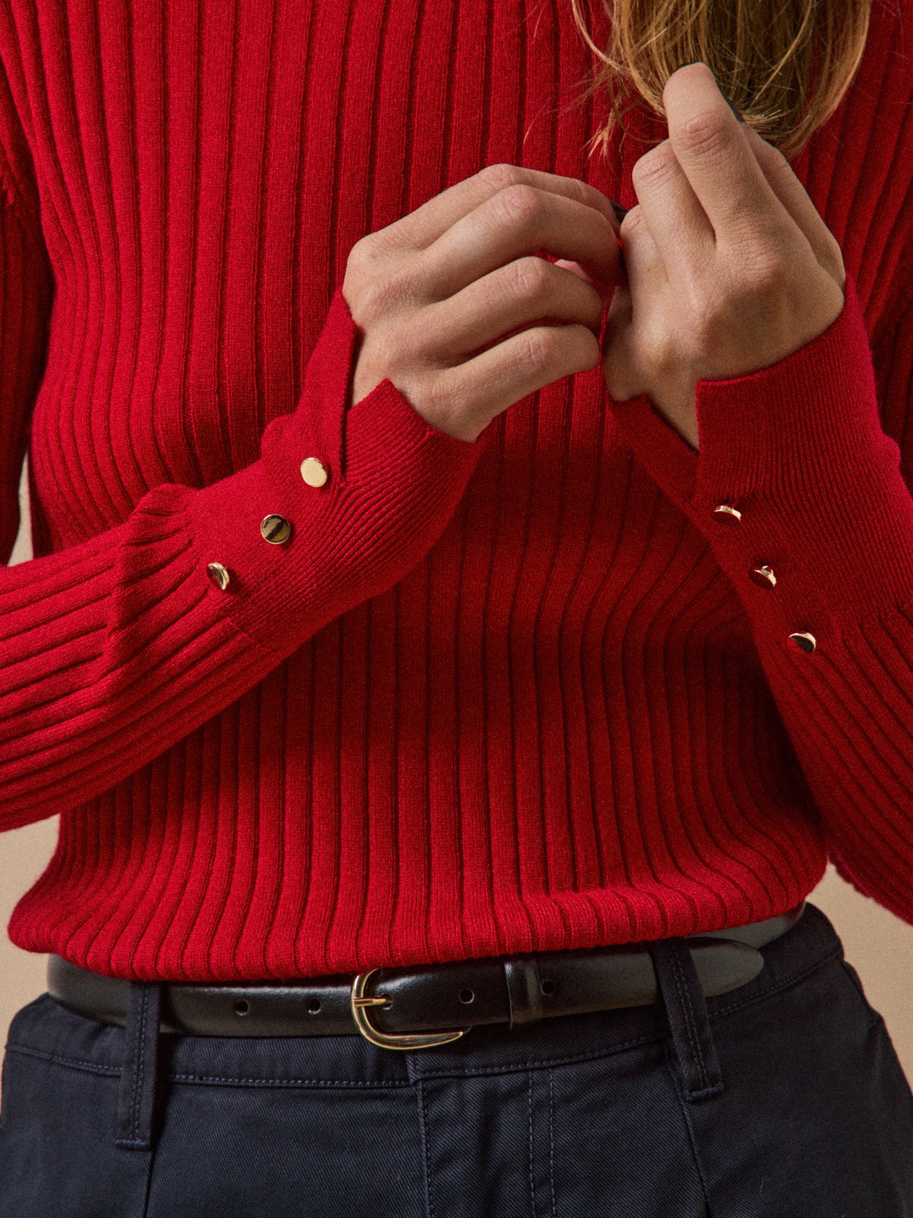 Pull chaussette maille côtelée femme laine RWS*