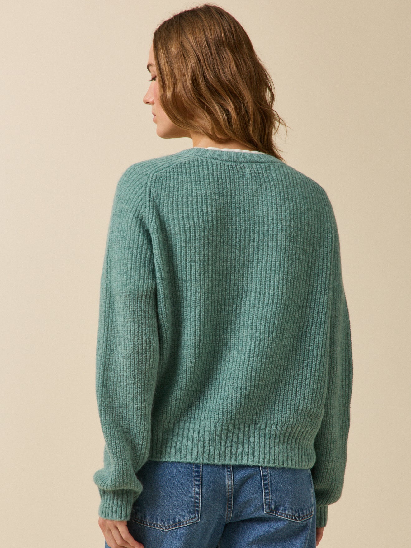 Women's cardigan with wool, alpaca and mohair