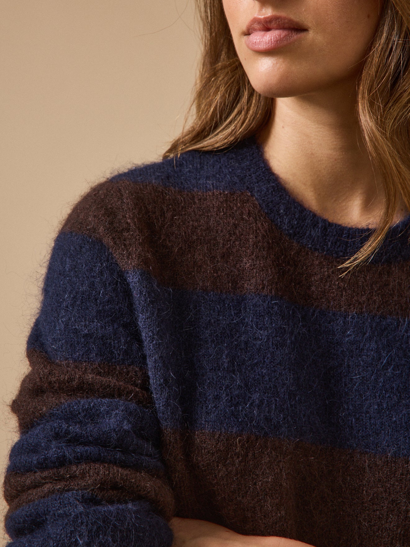 Women's two-color striped sweater
