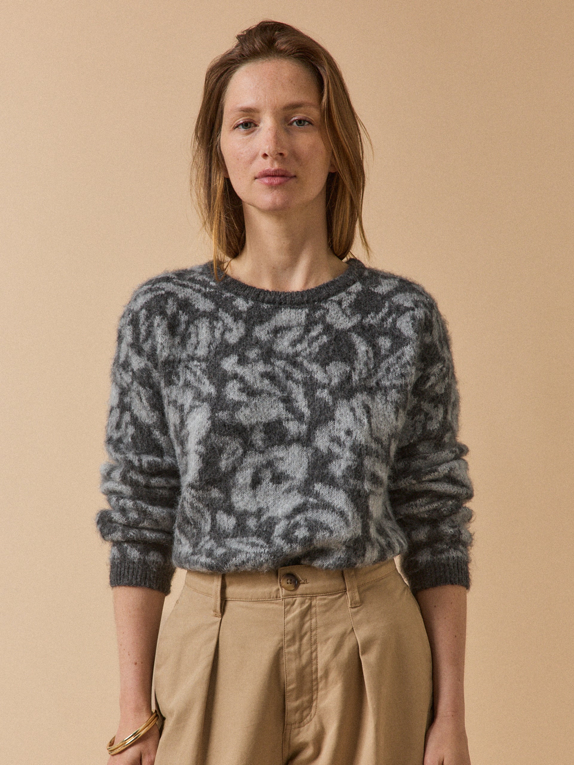 Pull jacquard Luna femme