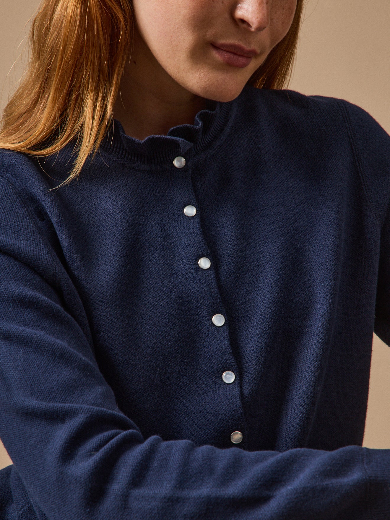 Women's organic cotton and cashmere cardigan