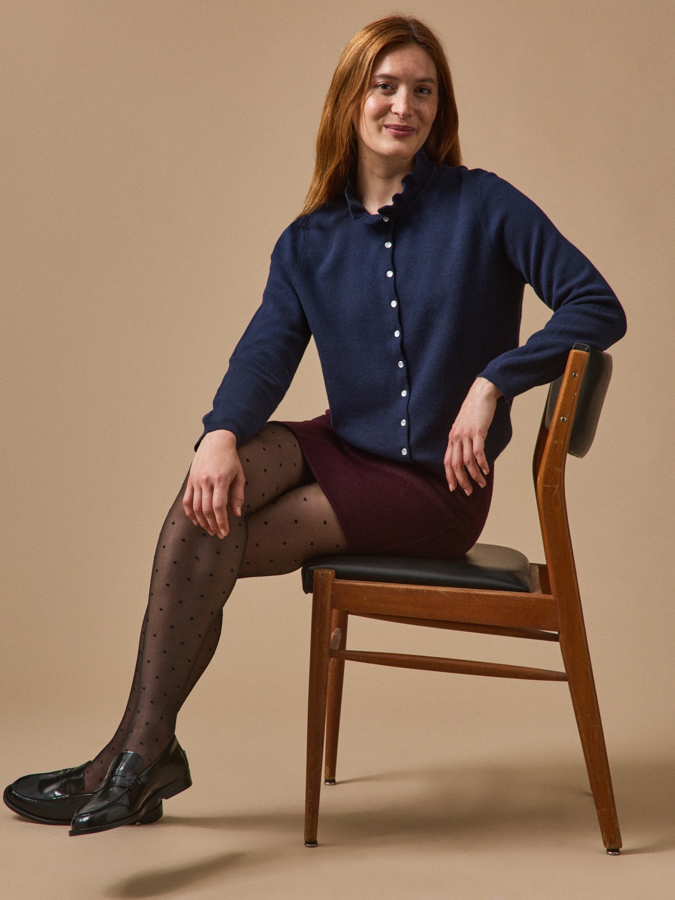 Women's organic cotton and cashmere cardigan