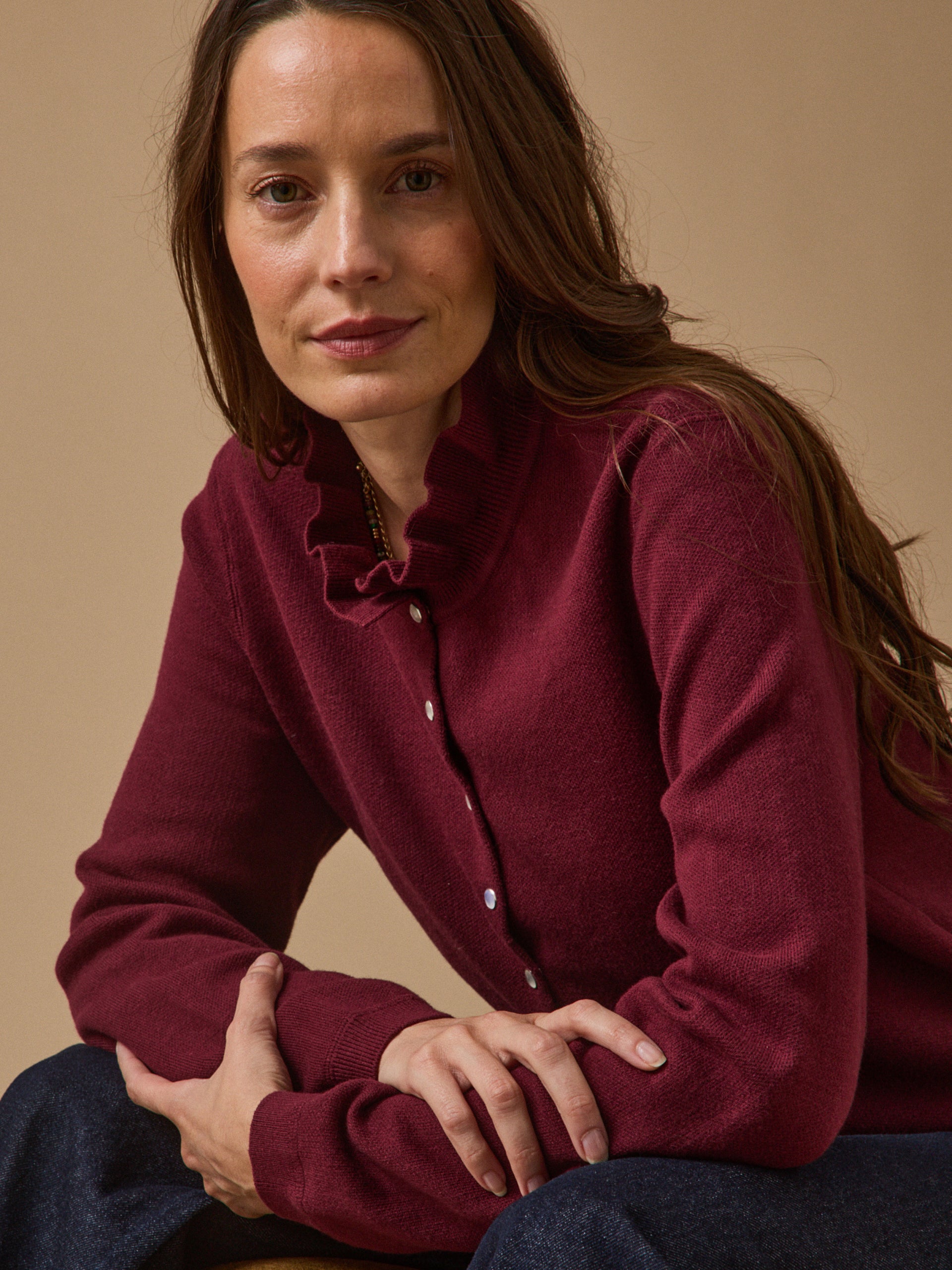 Women's organic cotton and cashmere cardigan