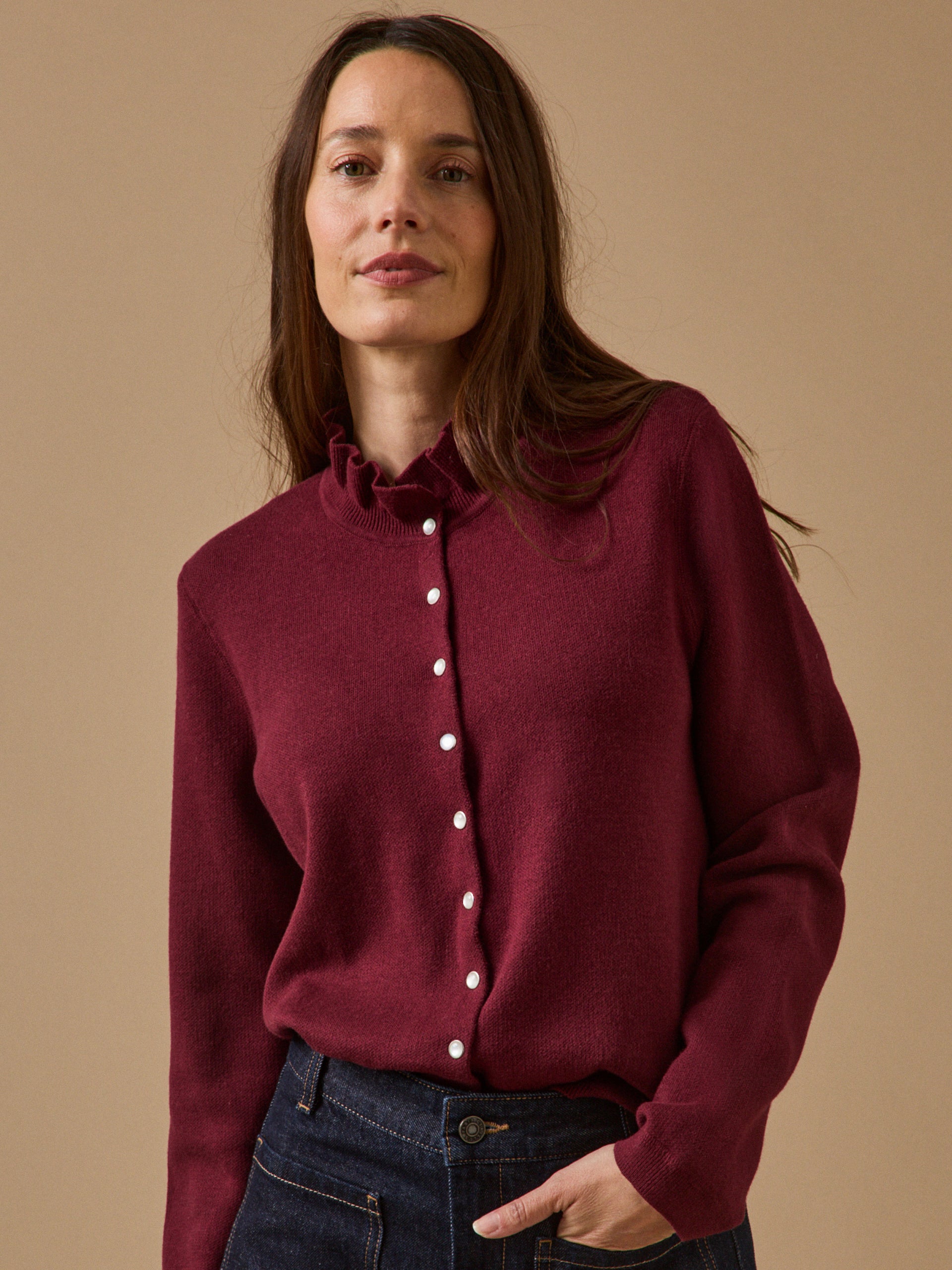 Women's organic cotton and cashmere cardigan