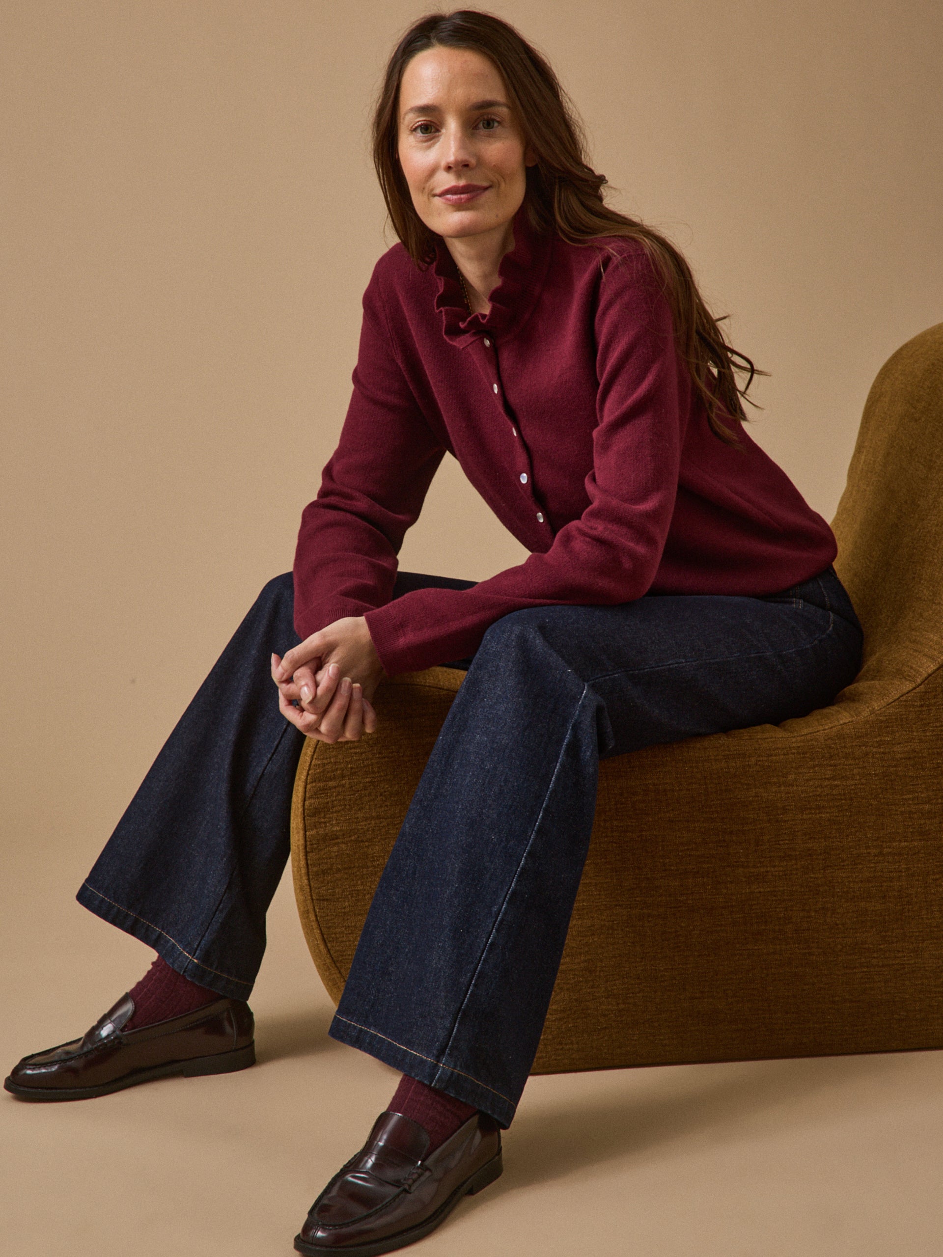 Women's organic cotton and cashmere cardigan