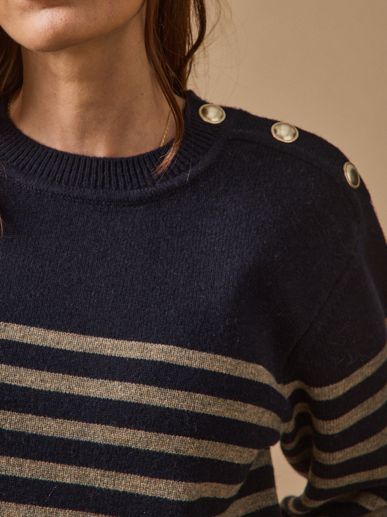 Women's sailor-style RWS* wool sweater