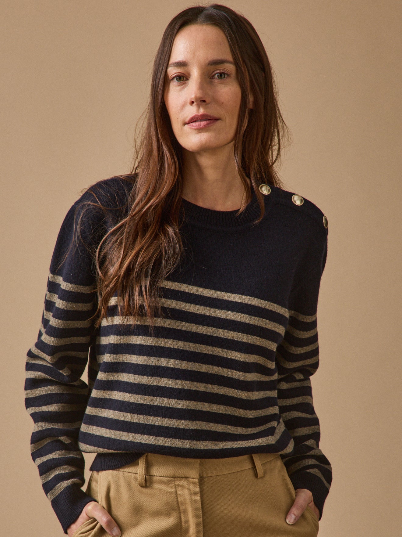 Women's sailor-style RWS* wool sweater