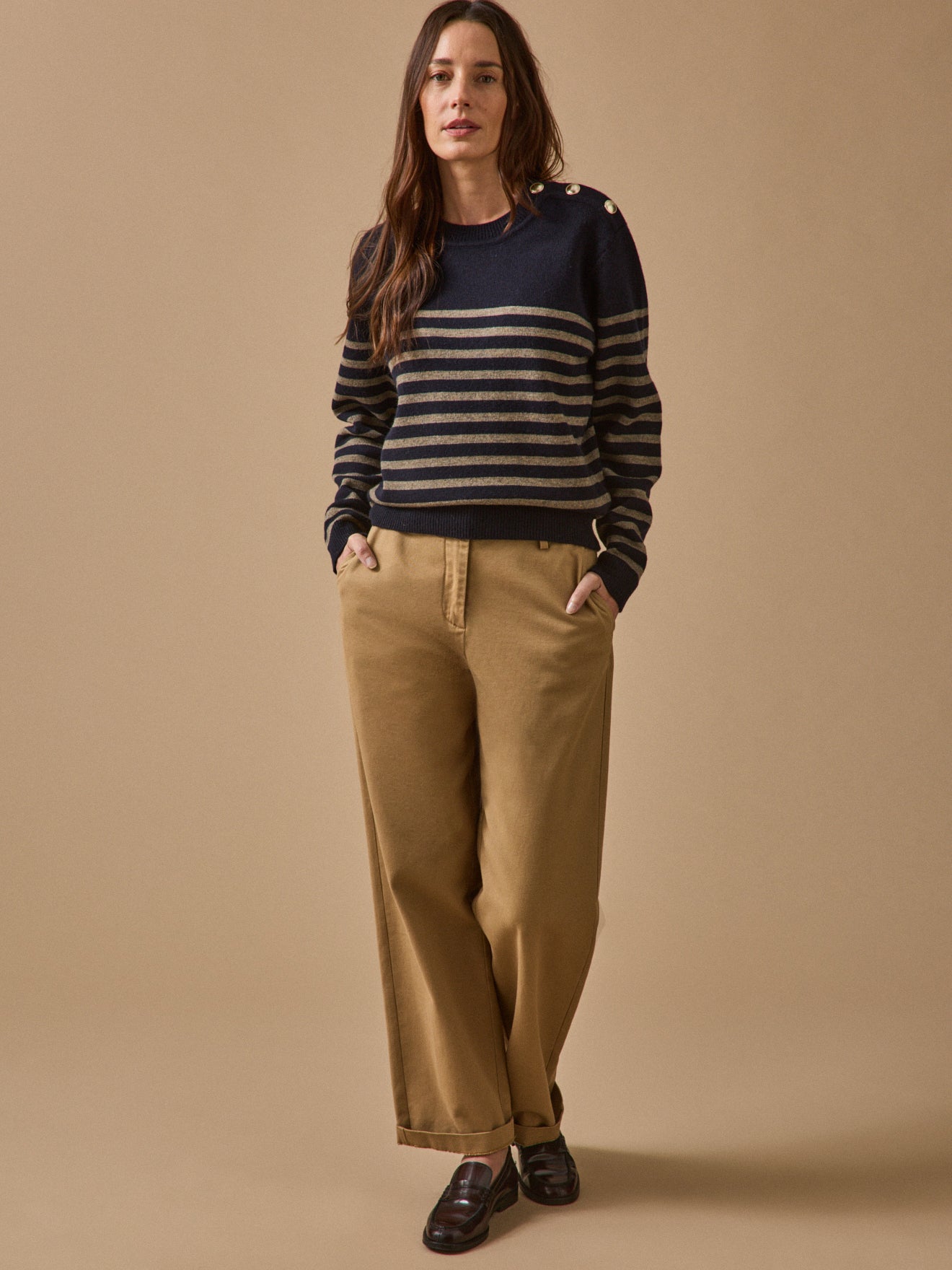 Women's sailor-style RWS* wool sweater