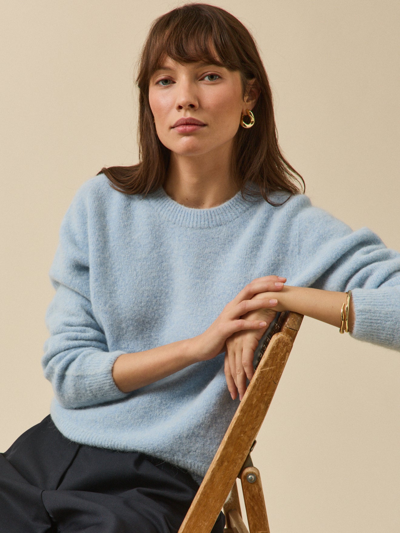 Pull femme mélange alpaga