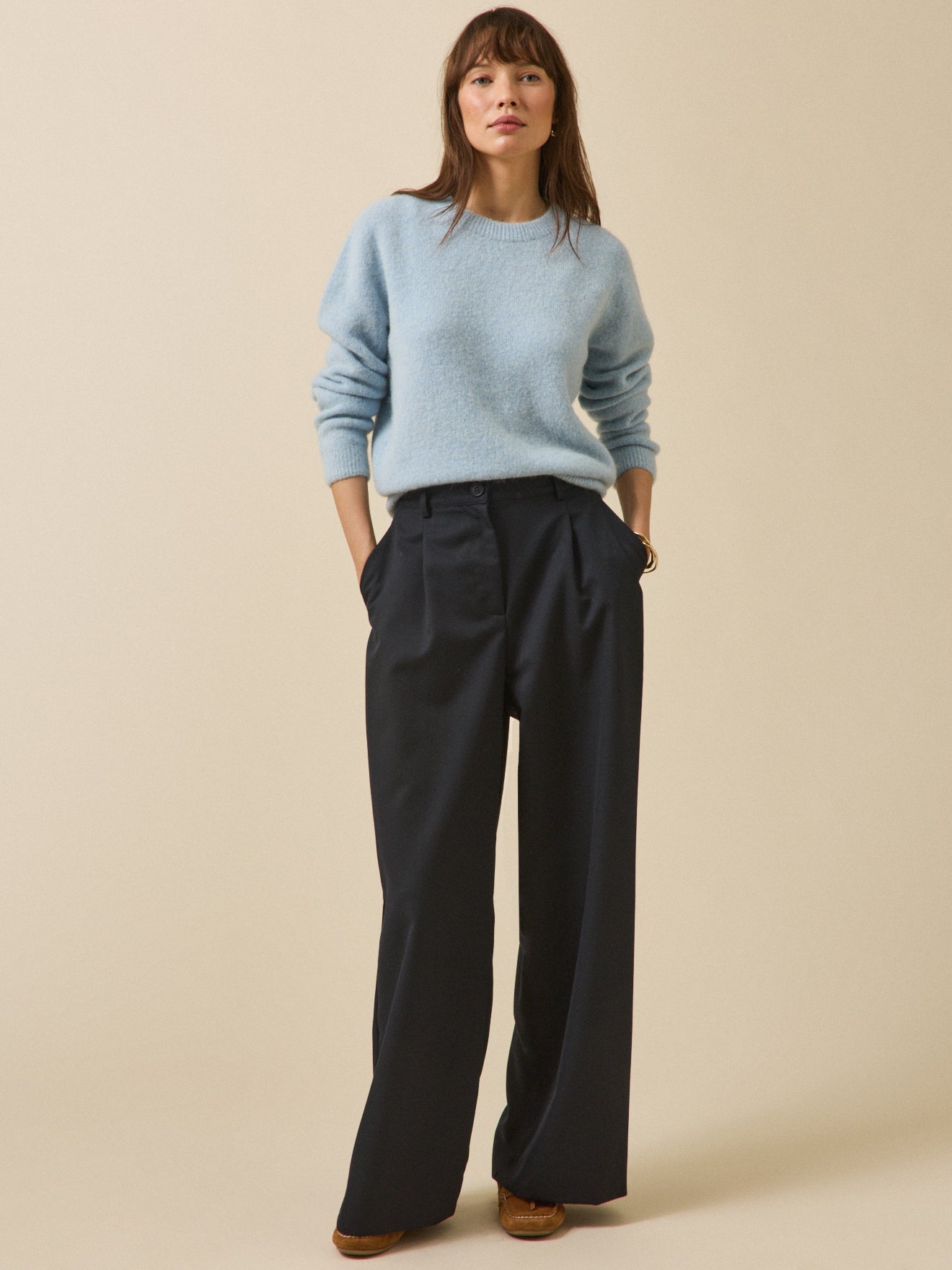 Pull femme mélange alpaga