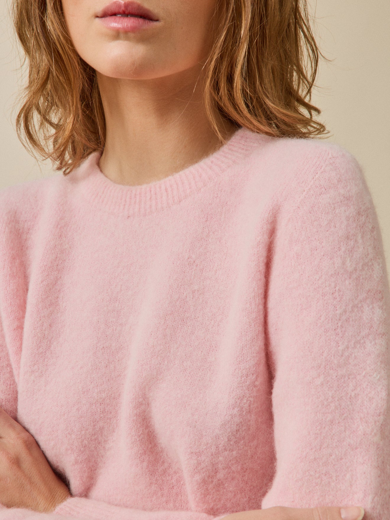 Pull femme mélange alpaga