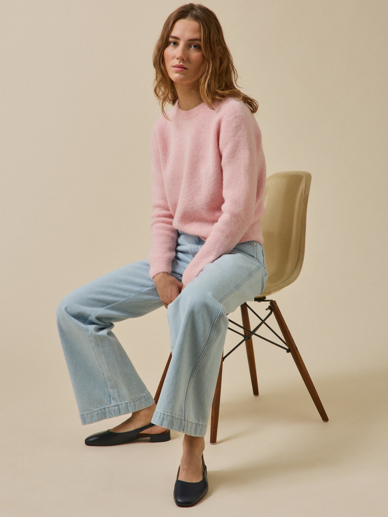 Pull femme mélange alpaga