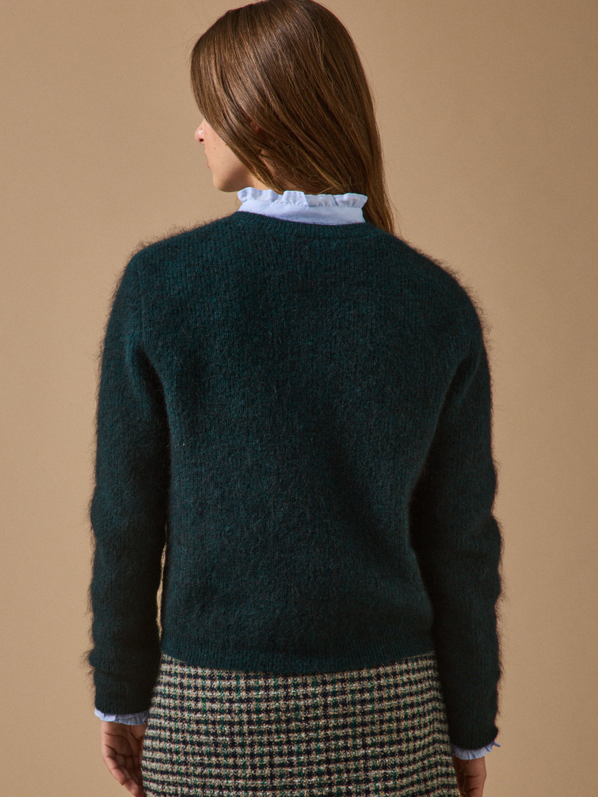 Women's cardigan with wool and mohair