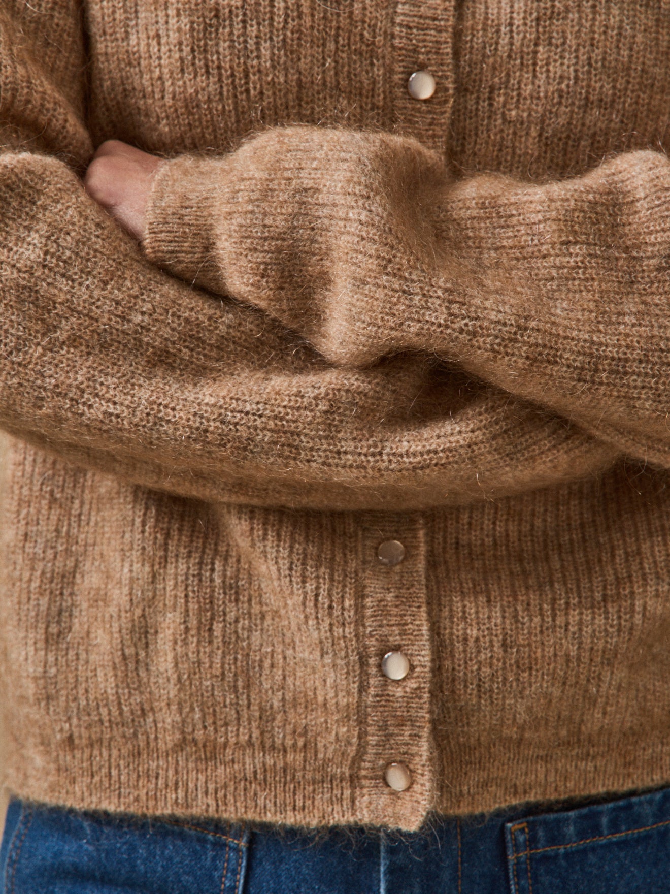 Women's cardigan with wool and mohair
