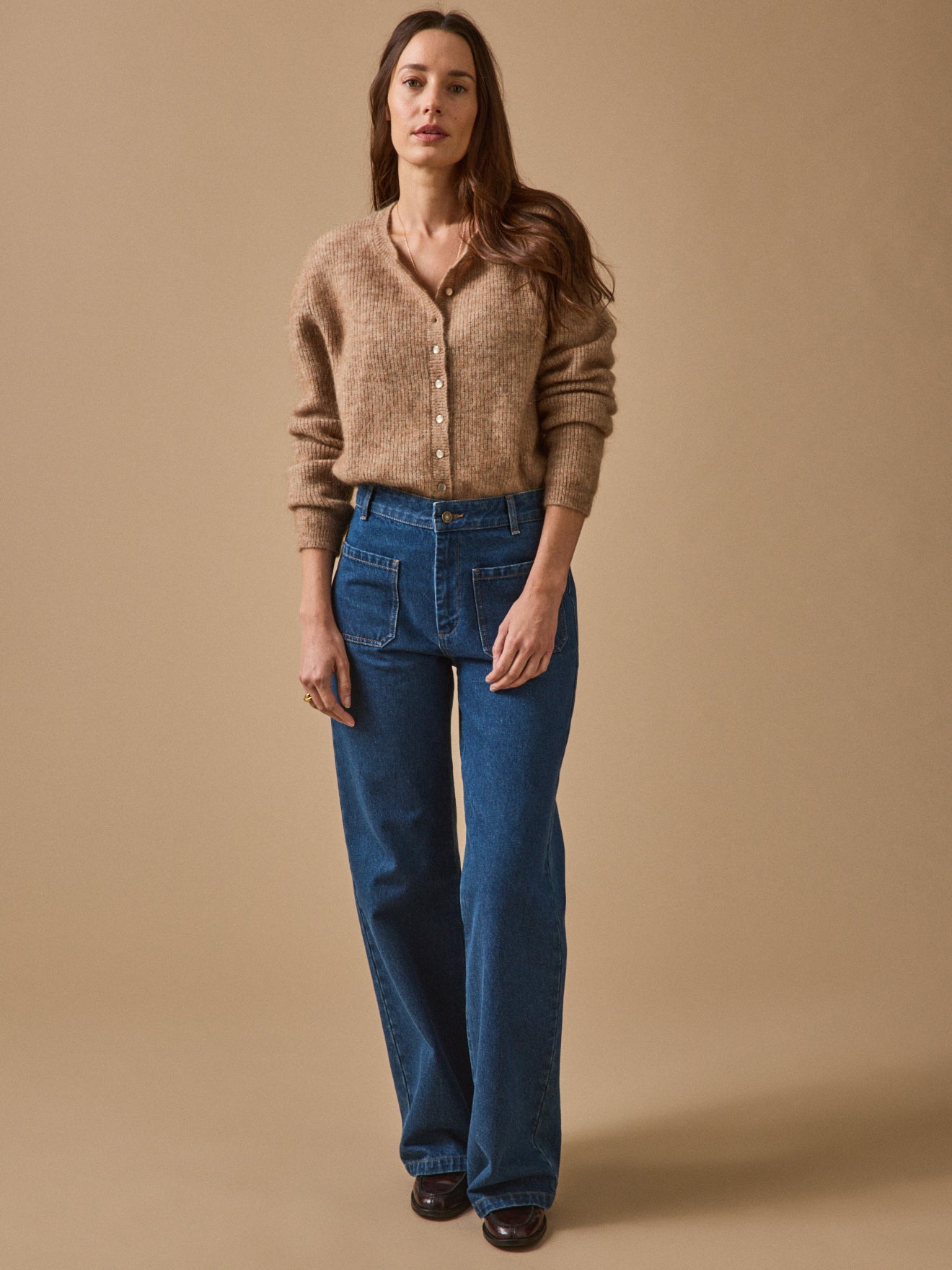 Women's cardigan with wool and mohair
