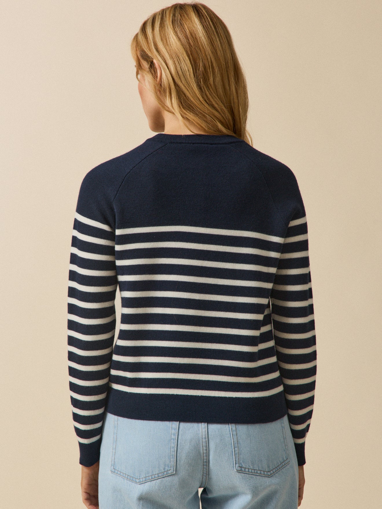 Women's raglan-sleeve RWS* nautical sweater