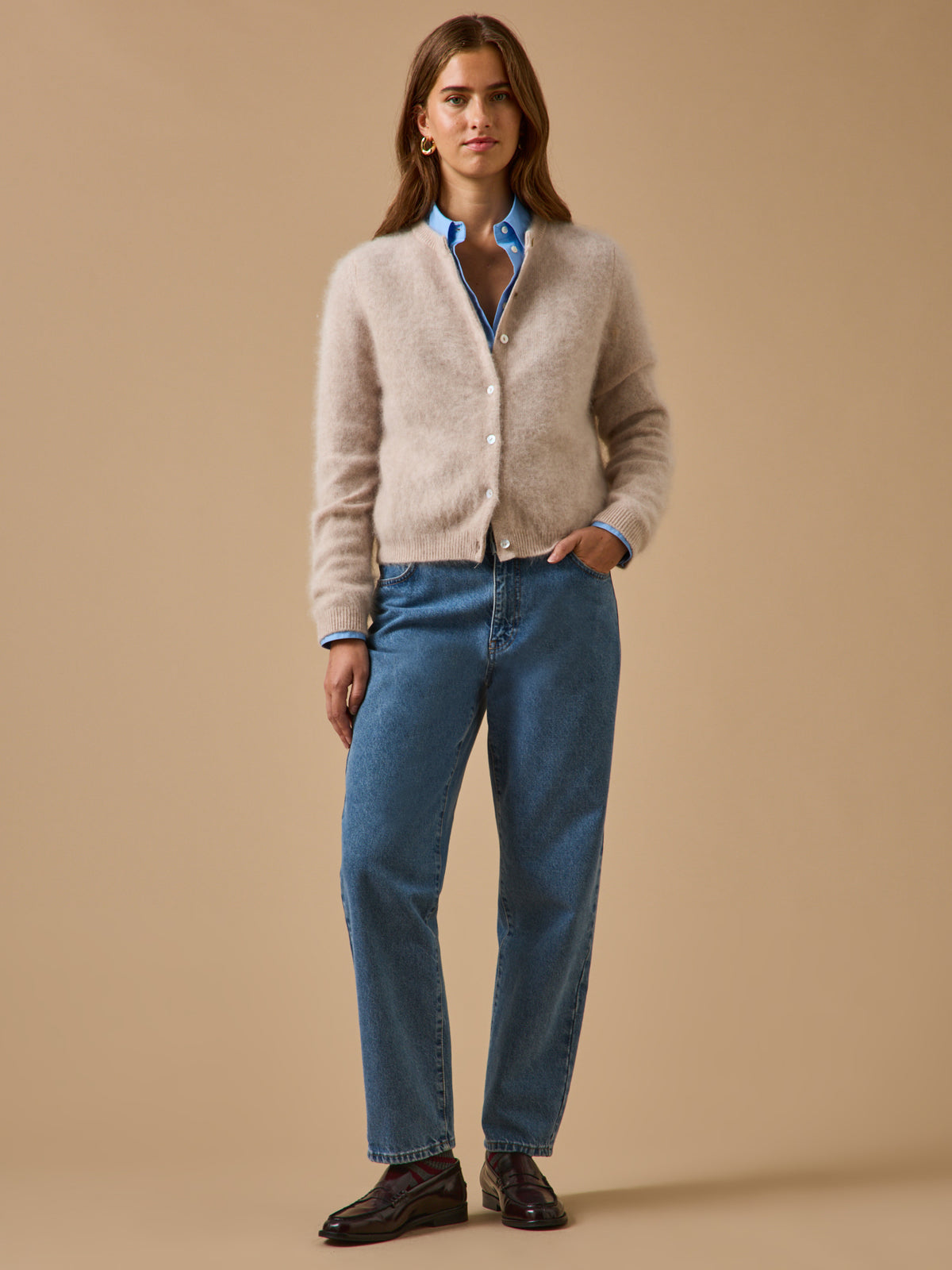 Gilet laine brossée femme