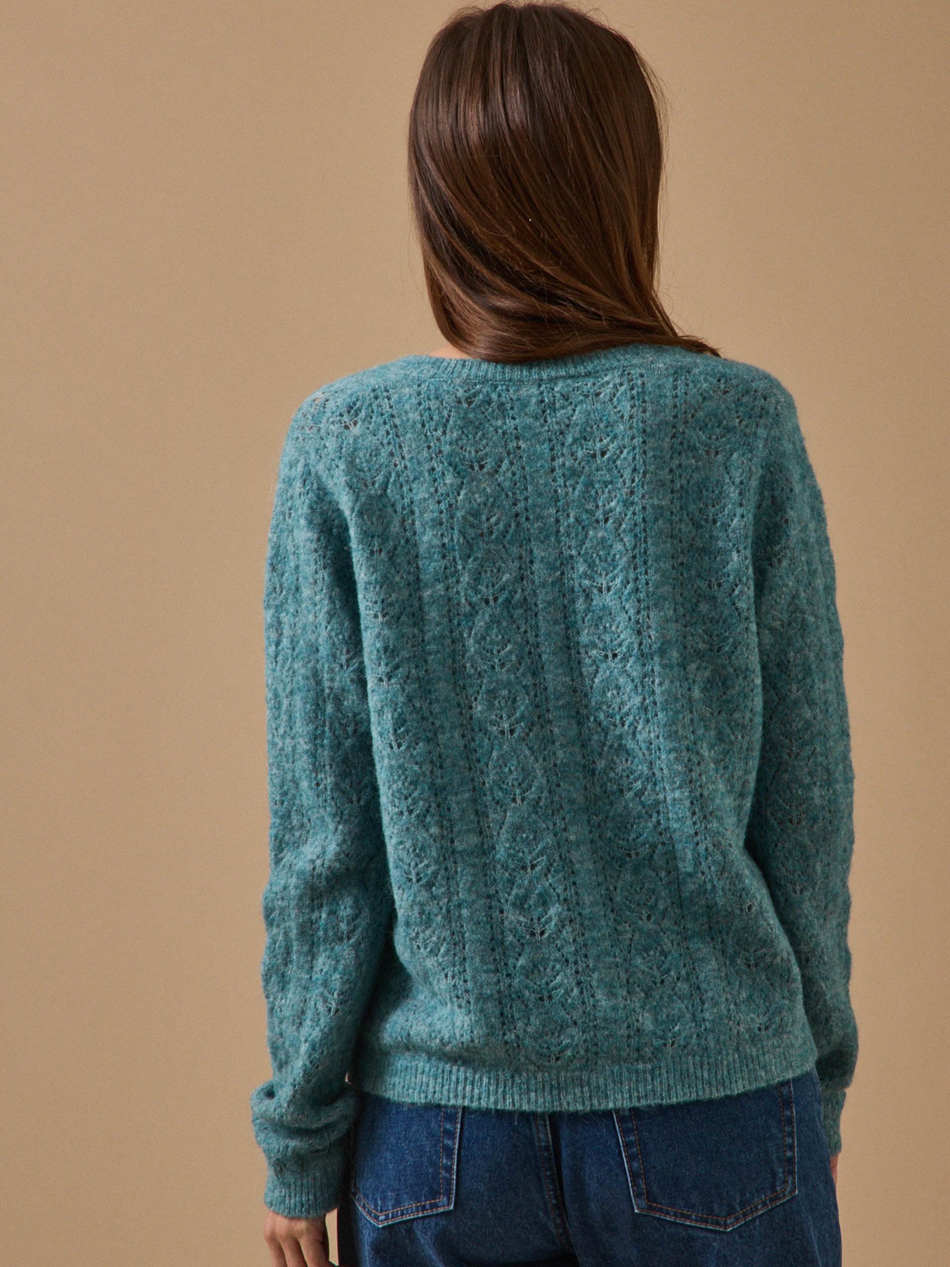 Gilet maille pointelle femme