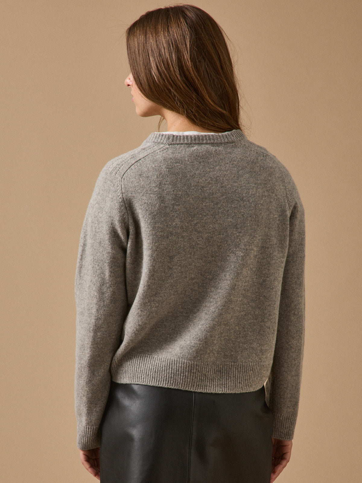 Women's RWS* merino wool sweater with round neckine