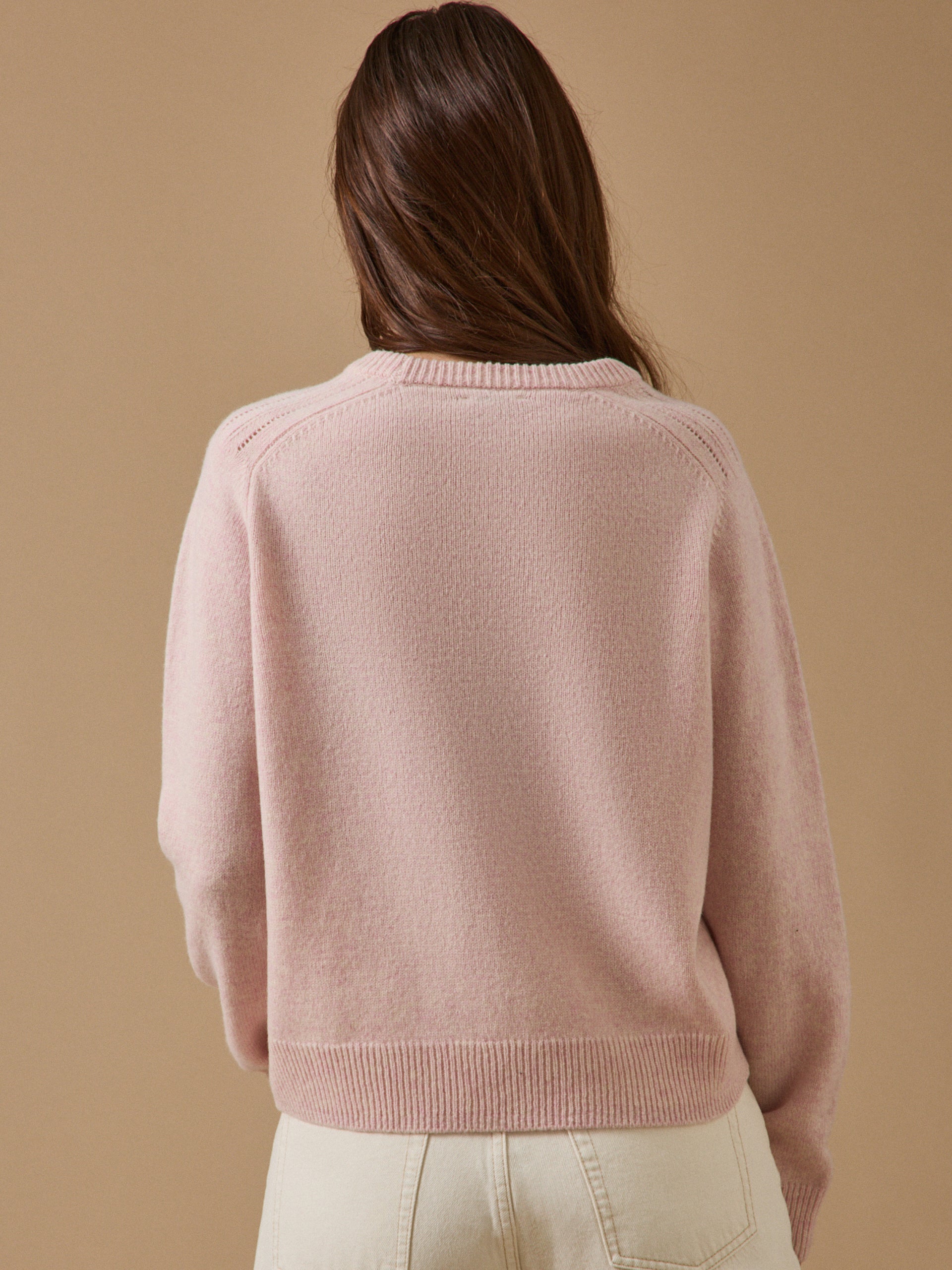 Women's RWS* merino wool sweater with round neckine
