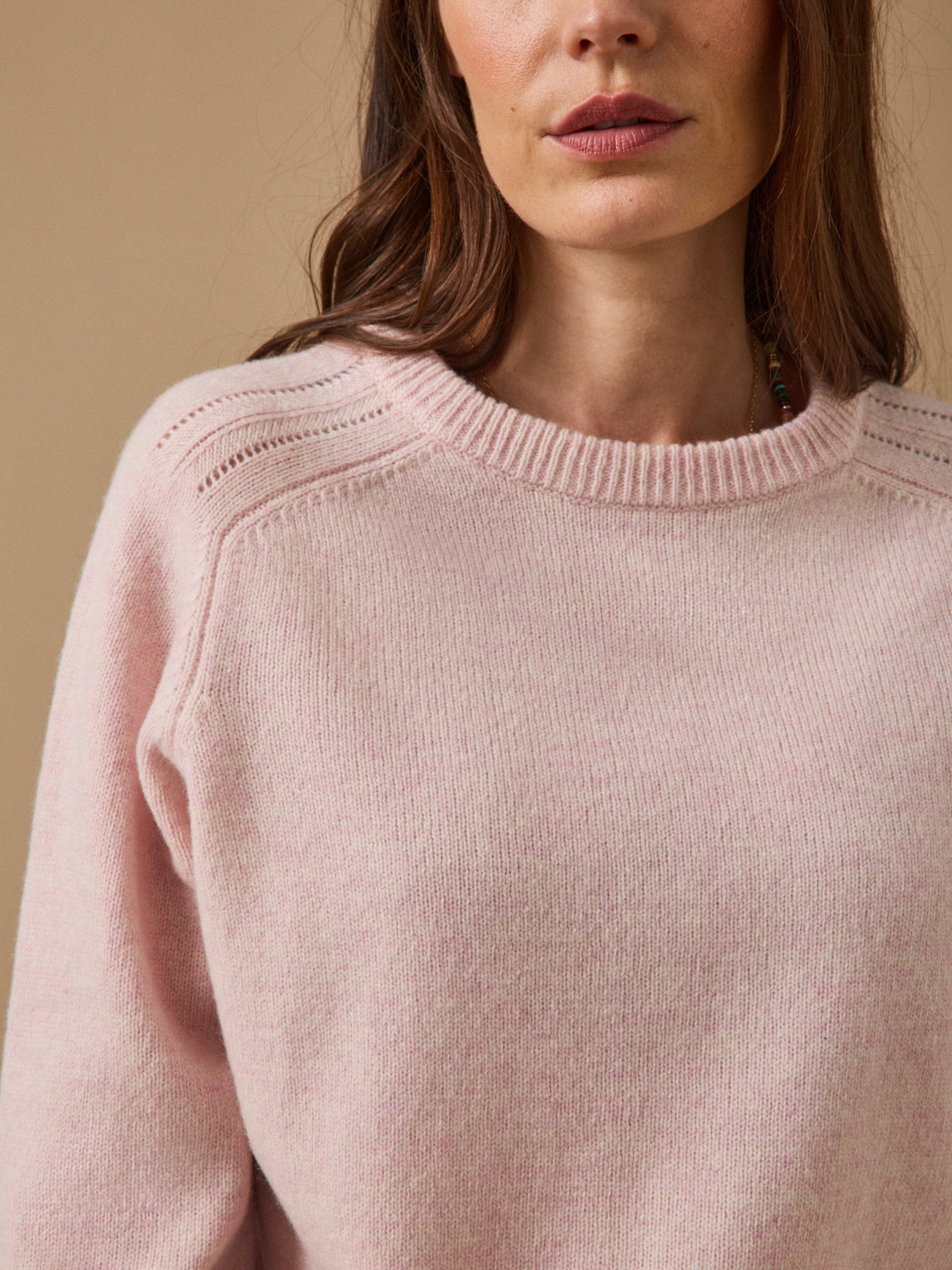 Women's RWS* merino wool sweater with round neckine
