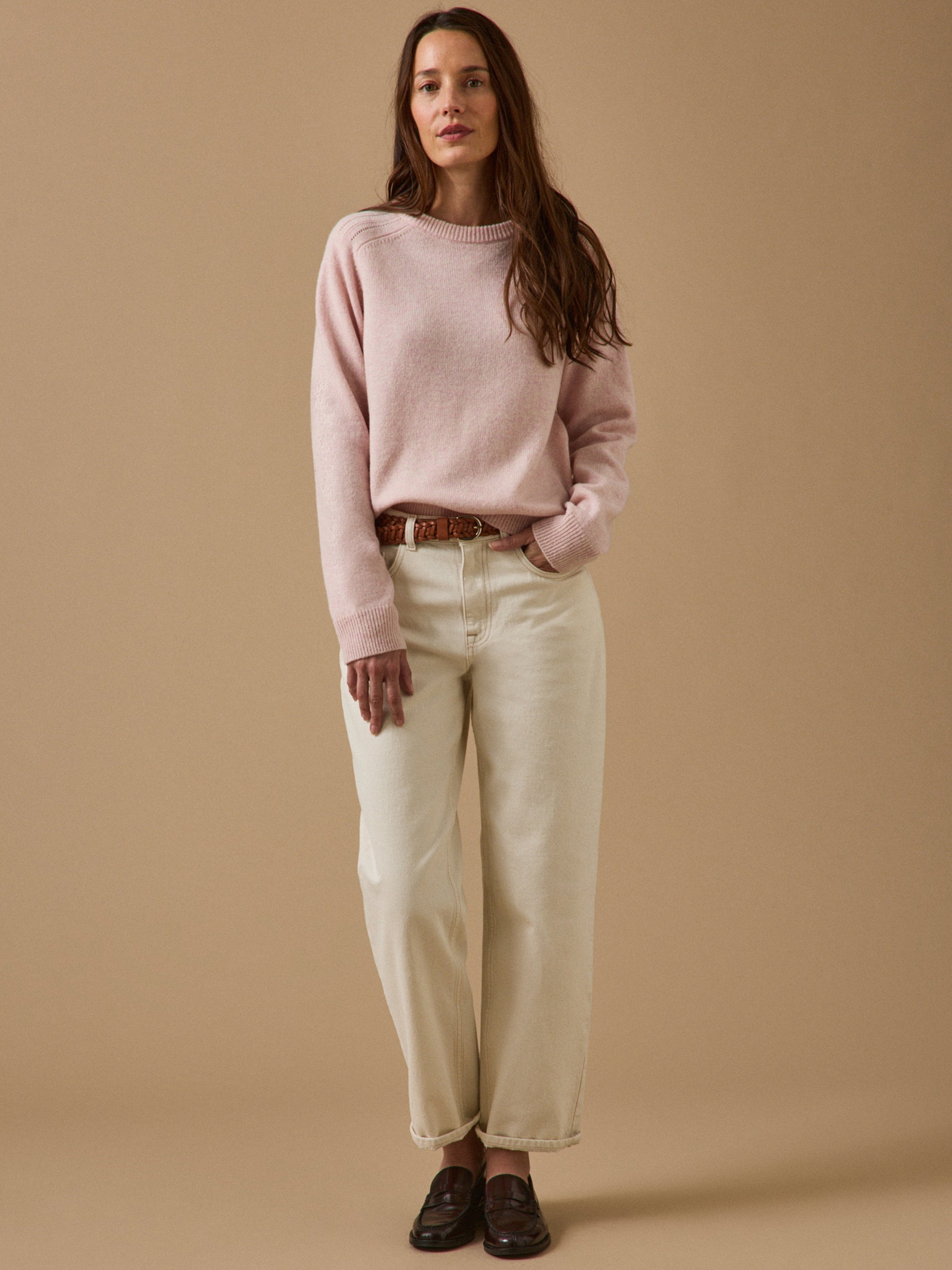 Women's RWS* merino wool sweater with round neckine