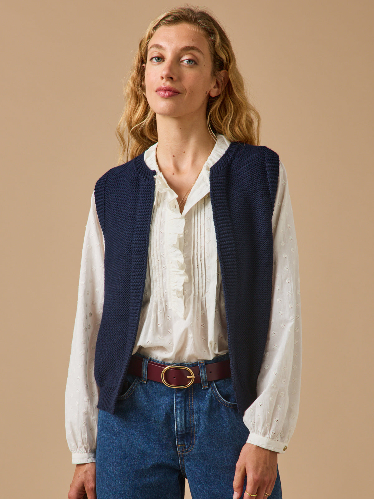 Women's merino wool cardigan - Cyrillus x Les 3 Tricoteurs