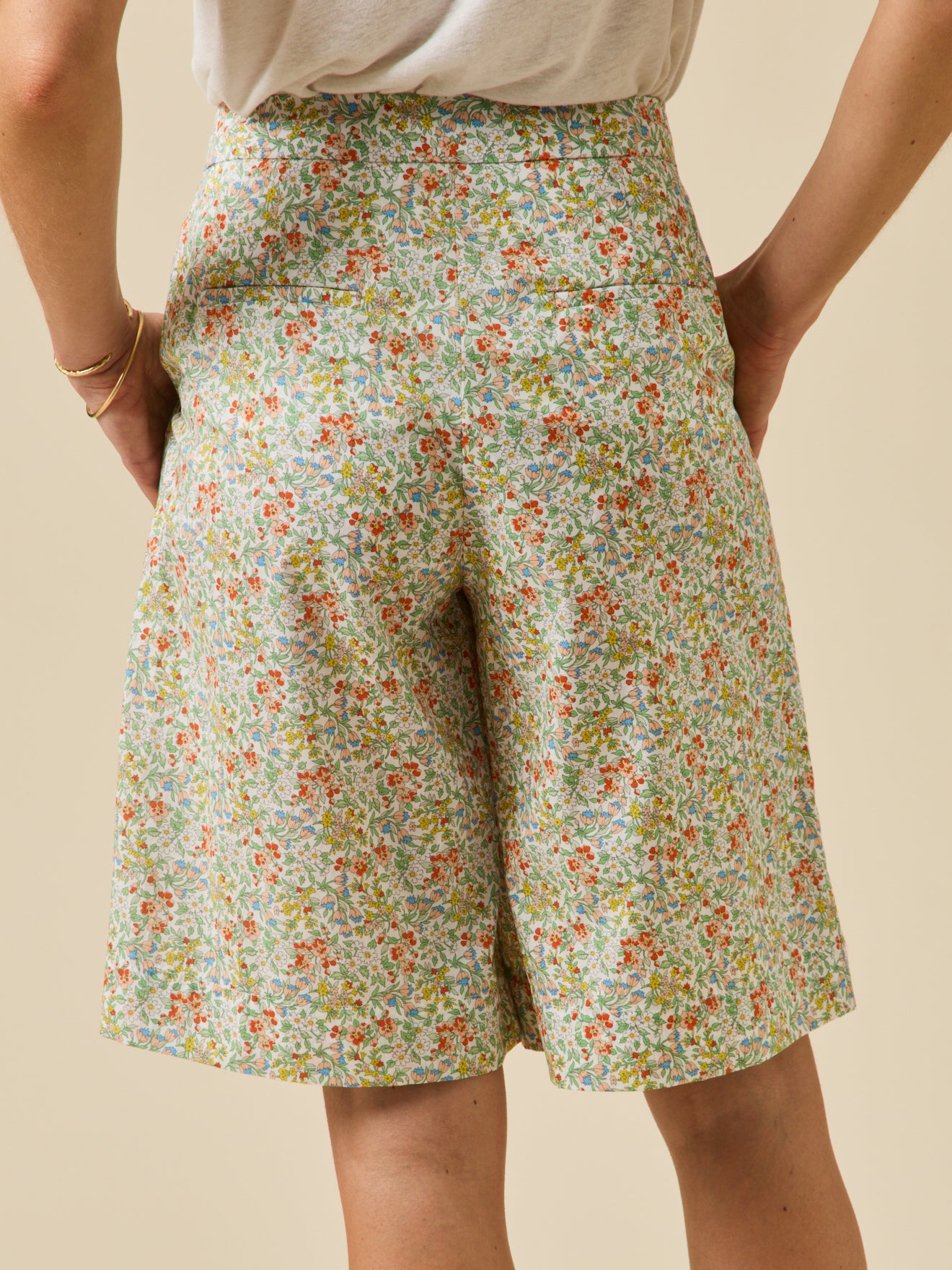 Bermuda femme en tissu Liberty