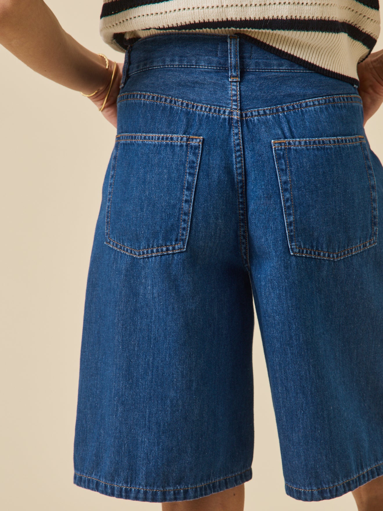 Bermuda denim light femme coton biologique
